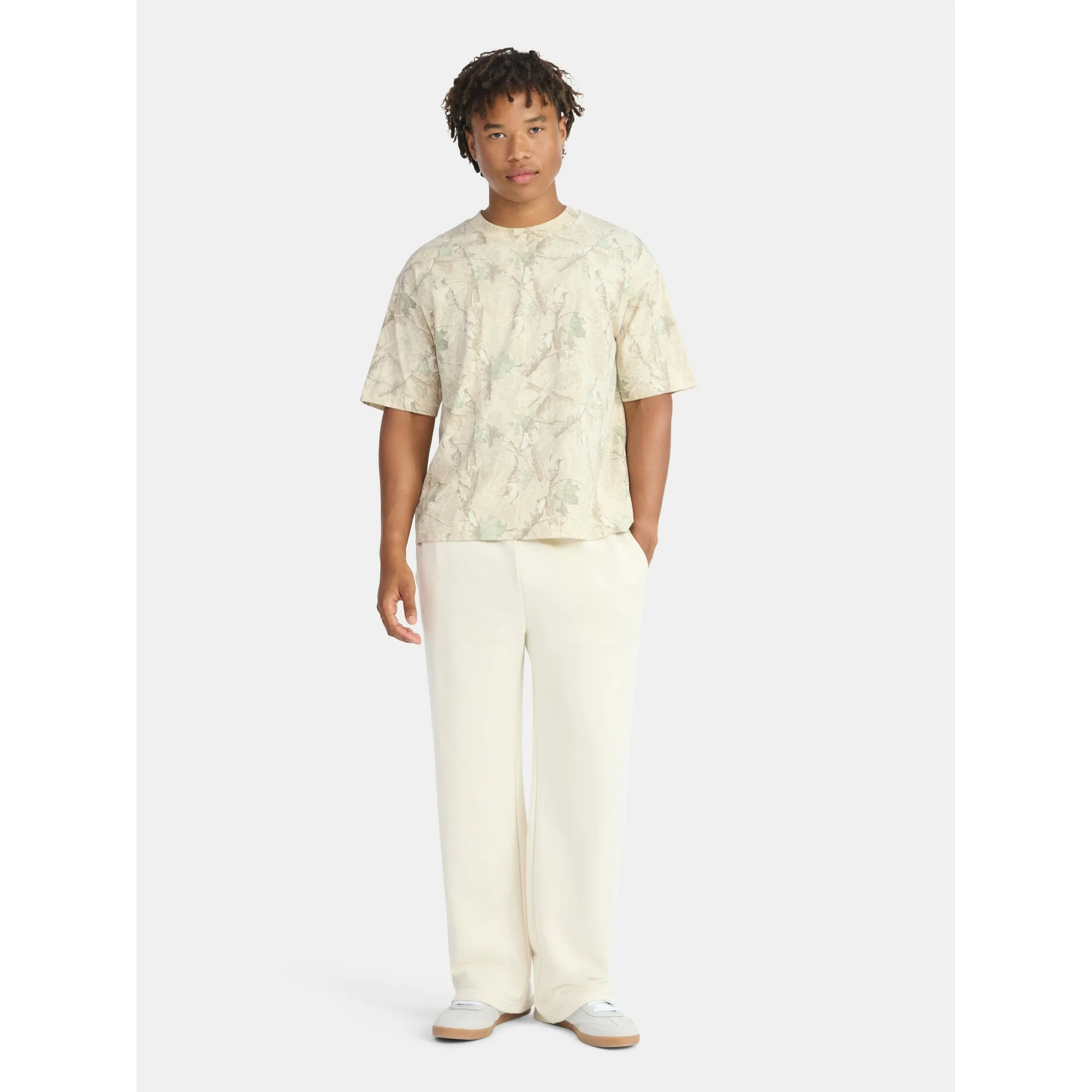 Premium Cotton Oversized Cropped Tee – Men’s & Big Men Relaxed Streetwear Fit