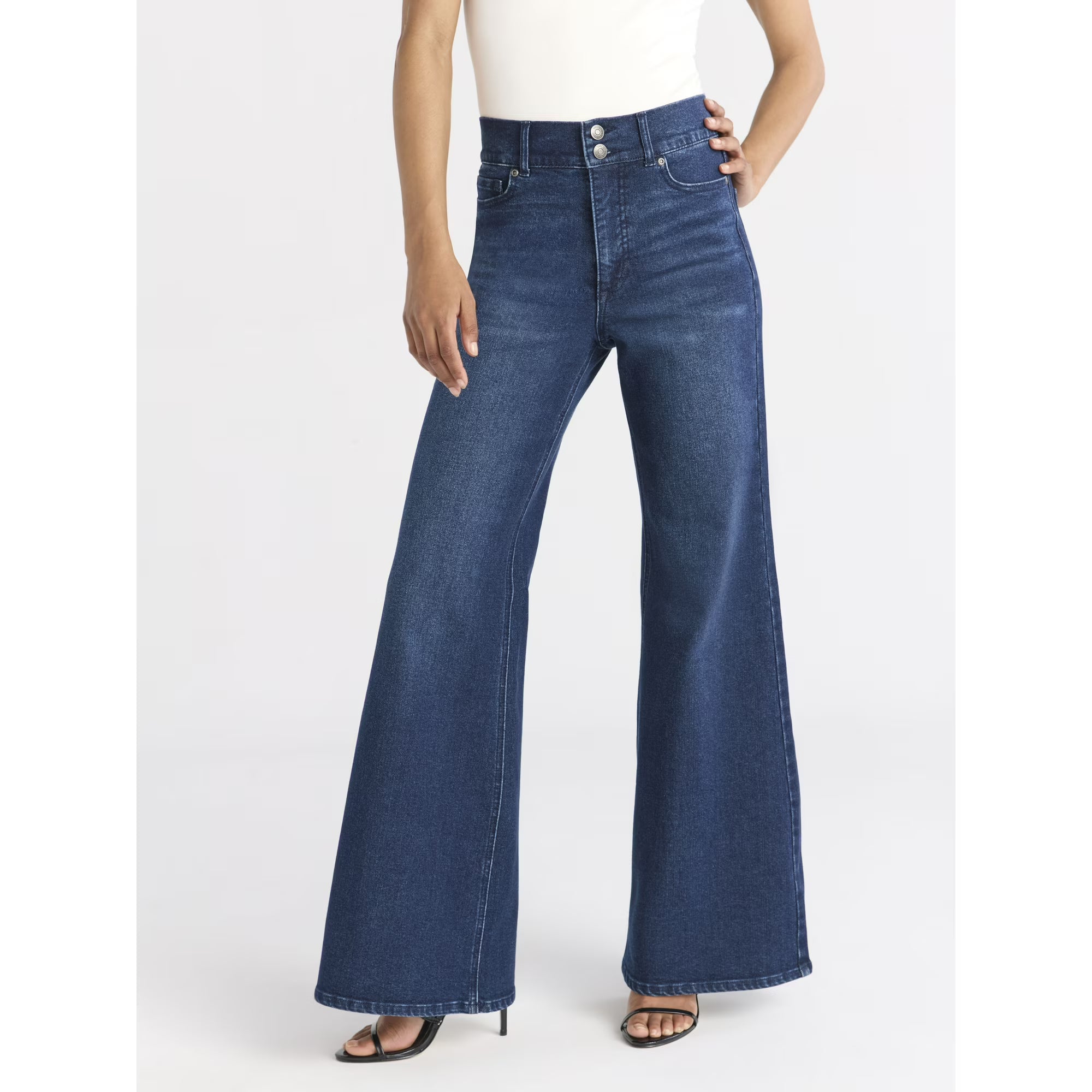 Sofia by Sofia Vergara Women's Margot Wide-Leg High-Rise Jeans – Sizes 0-28, 30.5" & 32.5" Inseams
