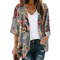 Shine Up Women's Printed Kimono Blouse – Plus Size Summer Casual Cover-Up Top